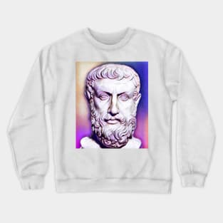 Parmenides of Elea Pink Portrait | Parmenides of Elea Artwork 7 Crewneck Sweatshirt